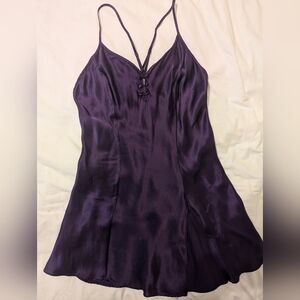 Original Owner- Vintage Victoria's Secret silk purple negligee- size M